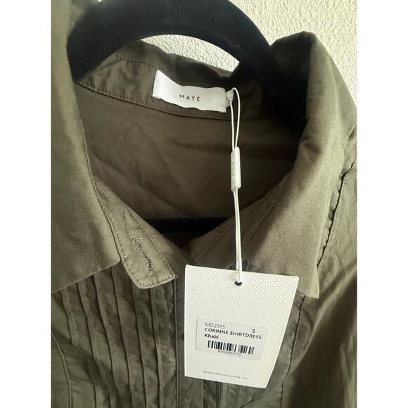 NWT Maye Corinne Shirtdress -Olive -Small - Picture 4 of 4